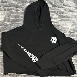 Black Crop Top Hoodie